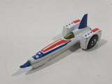 Vintage 1980 Hot Wheels Tricar X8 White Blue Die Cast Toy Jet Car Vehicle