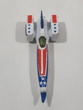 Vintage 1980 Hot Wheels Tricar X8 White Blue Die Cast Toy Jet Car Vehicle