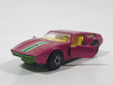 Vintage 1972 Lesney Matchbox Superfast No. 32 Maserati Bora Magenta Pink Die Cast Toy Car Vehicle with Opening Doors Made in England