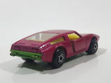 Vintage 1972 Lesney Matchbox Superfast No. 32 Maserati Bora Magenta Pink Die Cast Toy Car Vehicle with Opening Doors Made in England