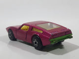 Vintage 1972 Lesney Matchbox Superfast No. 32 Maserati Bora Magenta Pink Die Cast Toy Car Vehicle with Opening Doors Made in England