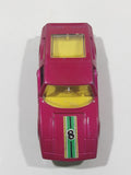 Vintage 1972 Lesney Matchbox Superfast No. 32 Maserati Bora Magenta Pink Die Cast Toy Car Vehicle with Opening Doors Made in England