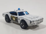 Vintage 1977 Hot Wheels Olds 442 Police Cruiser White Die Cast Toy Car Vehicle BW Hong Kong