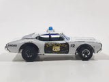 Vintage 1977 Hot Wheels Olds 442 Police Cruiser White Die Cast Toy Car Vehicle BW Hong Kong