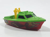 2005 Matchbox Superfast Pirate Police Launch Boat Green and Red Die Cast Toy Car