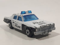 Vintage 1983 Matchbox Superfast Plymouth Gran Fury 012 Police Cop White Die Cast Toy Car Vehicle