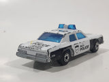 Vintage 1983 Matchbox Superfast Plymouth Gran Fury 012 Police Cop White Die Cast Toy Car Vehicle