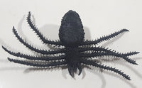 Black Rubber Spider 5" Wide Toy Figure