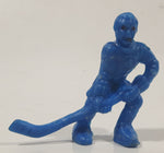 Vintage 1950s Kellogg's Hockey Player Blue #4 Small 1 3/4" Tall Plastic Toy Figure