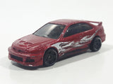 2014 Hot Wheels Police Pursuit Honda Civic SI Metalflake Red Die Cast Toy Car Vehicle