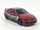 2014 Hot Wheels Police Pursuit Honda Civic SI Metalflake Red Die Cast Toy Car Vehicle