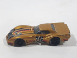 2020 Hot Wheels HW Race Way '76 Greenwood Corvette Metalflake Gold Die Cast Toy Car Vehicle