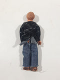 Vintage Lundby or Huckel Dollhouse Man Bendable Rubber Miniature 4" Tall Toy Doll Figure