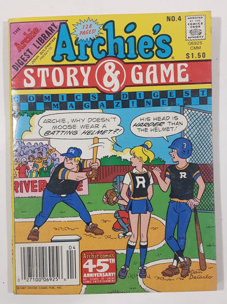 1987 The Archie Digest Library No. 4 Archie's Story & Game Magazine Comic Book 45th Anniversary