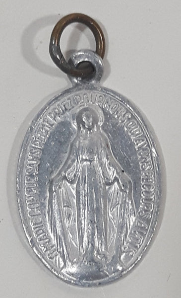 Early 20th Century Saint Catherine Labouré Miraculous Medal of Virgin Mary Rosary Pendant