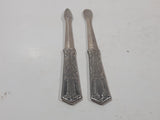 Antique Miniature 3 1/2" Long Silver Snuff Spoon Set of 2