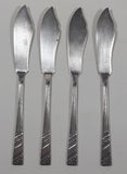 Vintage Vltd Extra A Sheffield England Silver Plate Fish Knife Set of 4