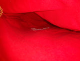 Vintage Order of Merit Red Velvet Pull String Bottle Bag