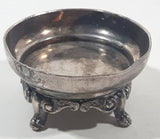 Rare Antique Barbour Bros. Co. Quadruple No. 17 Small 2" Silver Plated Claw Foot Trinket Dish