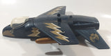 Rare Vintage 1981 Mego Eagle Force V.T.O.L. VTOL Fighter Jet 11 1/2" Long Blue Plastic Air Plane with 1 Missile