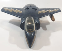 Rare Vintage 1981 Mego Eagle Force V.T.O.L. VTOL Fighter Jet 11 1/2" Long Blue Plastic Air Plane with 1 Missile