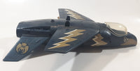 Rare Vintage 1981 Mego Eagle Force V.T.O.L. VTOL Fighter Jet 11 1/2" Long Blue Plastic Air Plane with 1 Missile