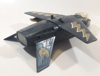 Rare Vintage 1981 Mego Eagle Force V.T.O.L. VTOL Fighter Jet 11 1/2" Long Blue Plastic Air Plane with 1 Missile