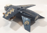 Rare Vintage 1981 Mego Eagle Force V.T.O.L. VTOL Fighter Jet 11 1/2" Long Blue Plastic Air Plane with 1 Missile