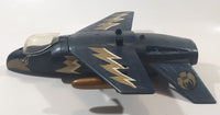 Rare Vintage 1981 Mego Eagle Force V.T.O.L. VTOL Fighter Jet 11 1/2" Long Blue Plastic Air Plane with 1 Missile