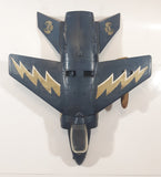 Rare Vintage 1981 Mego Eagle Force V.T.O.L. VTOL Fighter Jet 11 1/2" Long Blue Plastic Air Plane with 1 Missile