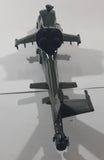 Vintage 1983 Hasbro G.I. Joe Dragonfly Helicopter JF6784026 Canada 19 1/4" Long Army Green Plastic Toy Aircraft Broken Off Rotor Blades