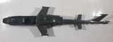 Vintage 1983 Hasbro G.I. Joe Dragonfly Helicopter JF6784026 Canada 19 1/4" Long Army Green Plastic Toy Aircraft Broken Off Rotor Blades