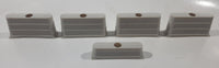 Tyco HO Scale Bridge Trestle Support Piers Grey Plastic Toys 4 Large 1 Small