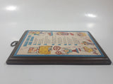 Vintage 1977 Hallmark Cards Rules For The Rec Room 5 3/4" x 8" Wood Wall Plaque