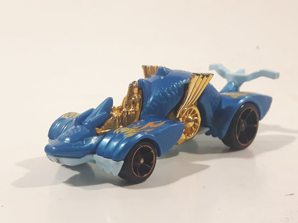 2015 Hot Wheels HW City Street Beasts Knight Draggin' Blue Die Cast Toy Car Vehicle