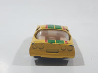 Soma Super Wheels Corvette C4 Yellow Die Cast Toy Car Vehicle with Opening Doors
