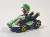 2019 Hot Wheels Mario Kart Standard Kart Luigi White and Green Die Cast Toy Race Car Vehicle