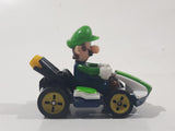 2019 Hot Wheels Mario Kart Standard Kart Luigi White and Green Die Cast Toy Race Car Vehicle