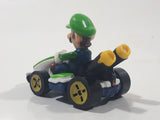 2019 Hot Wheels Mario Kart Standard Kart Luigi White and Green Die Cast Toy Race Car Vehicle