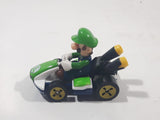 2019 Hot Wheels Mario Kart Standard Kart Luigi White and Green Die Cast Toy Race Car Vehicle