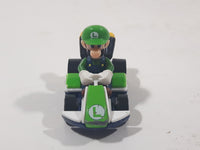 2019 Hot Wheels Mario Kart Standard Kart Luigi White and Green Die Cast Toy Race Car Vehicle