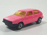 1992 Hot Wheels Volkswagen Golf Hot Pink Glitter Die Cast Toy Car Vehicle