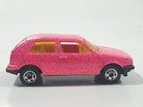 1992 Hot Wheels Volkswagen Golf Hot Pink Glitter Die Cast Toy Car Vehicle