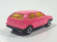 1992 Hot Wheels Volkswagen Golf Hot Pink Glitter Die Cast Toy Car Vehicle