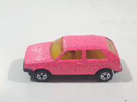 1992 Hot Wheels Volkswagen Golf Hot Pink Glitter Die Cast Toy Car Vehicle