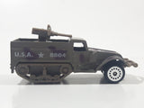 Vintage Zee Toys Zylmex Armored Half Truck T431 U.S.A. 8804 8A-43 Troop Carrier Dark Green Die Cast Toy Car Military Vehicle