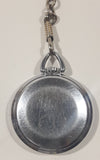 Vintage Timex Manual Wind Mechanical Silver Cased Pocket Watch with Chain Made in Taiwan