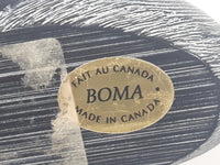 Vintage Boma Loon Bird 5 1/4" Long Carved Black Stone Sculpture Made in Canada