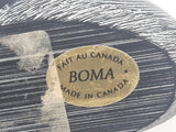 Vintage Boma Loon Bird 5 1/4" Long Carved Black Stone Sculpture Made in Canada