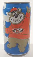 Vintage A & W Root Bear with Root Bear Mascot 4 3/4" Tall Aluminum Metal Soda Pop Can NEVER OPENED